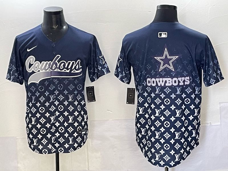 Men 2025 Dallas Cowboys Blank Drak Blue Nike Limited NFL Jersey 011